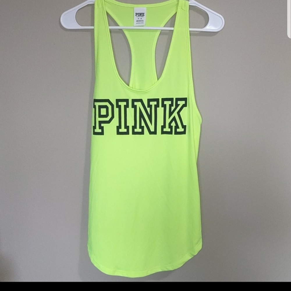 PINK Victoria's Secret Neon Yellow Tank